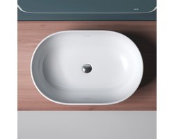 Luxe Design keramiek waskom wastafel opbouw 60x40 wit