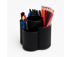 Luxe desk organizer - zwart - Roterende bureau organizer - drawer organizer - bureau accessoires - Gerecycled polymeer -bureauorganizer pennenbakje bureau organiser