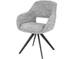 Luxe Eetkamerstoel met Armleuning Set van 2 - Eetkamer Stoelen - Industriële Stoel - Eetafelstoel / Keukenstoel - Eetgroep voor 2 personen - Eetstoelen 2 set - Eet Stoelen