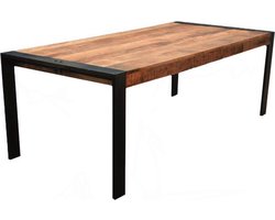 Luxe Eetkamertafel - Rechthoekig - Massief Mangohout - 220x100x79cm - Geschikt voor 6-8 Personen