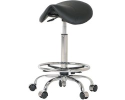 Luxe Ergonomische Zadelkruk – Professionele Werkstoel met 360° Rotatie – Verstelbaar & Comfortabel – Ideaal voor Kapsalon en Schoonheidssalon -