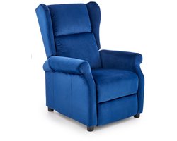 Luxe Fauteuil Blauw – Comfortabele Velvet Lounge Relaxstoel – Scandinavisch Design – Ergonomisch – Fluwelen Armstoel voor Woonkamer, Slaapkamer of Kantoor