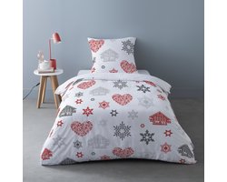 Luxe Flanel dekbedovertrek 1 persoons Oana