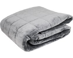 Luxe Fluwelen 2 persoons Bedsprei 220 x 240cm | Licht Grijs | Velvet Sprei | Bedovertrek tweepersoons