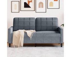 Luxe Fluwelen 2-Zitsbank – Comfortabele Loveseat Donkergrijs – Modern Design Sofa voor Woonkamer, Slaapkamer en Lounge House&Garden