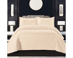 Luxe Gewatteerde Beddensprei voor Slaapkamerdecoratie - Lichtgewicht en Reversible Dekbedovertrek met Kussenslopen