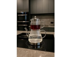 Luxe Glazen Turkse Theepot – 1,5 Liter – Geschikt voor Inductie