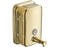 Luxe Goude Zeep Dispenser - 1L RVS Zeephouder - Montage aan de Muur Voor Douche Badkamer Keuken - Shampoo - Douchegel