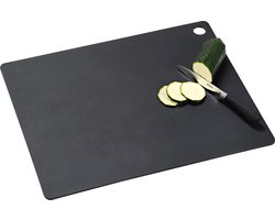 Luxe grijze gelamineerde houten snijplank 38 x 48 cm - Keukenbenodigdheden - Snijplanken van hout - Snijplankjes/snijplankje
