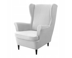 Luxe Grijze Velours Fauteuilhoes voor Oorfauteuils - Zacht & Duurzaam