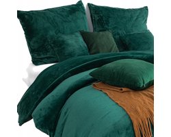 Luxe Groen Dekbedovertrek 220x200cm - Superzacht Polar Fleece