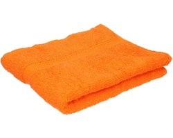 Luxe handdoek oranje 50 x 90 cm 550 grams
