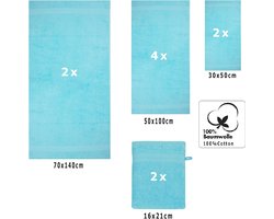 Luxe handdoekenset van katoen / Set Premium Handdoeken, Ultra Zacht en Zeer Absorberend voor Badkamer, Fitnessruimte, Douche, Hotel en Spa,10-piece ,turquoise