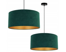 Luxe Hanglamp met Groene Fluwelen Kap - Verstelbaar & Stijlvol