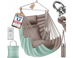Luxe Hangstoel met 360° Rotatie - Binnen & Buiten - Inclusief Kussens & Draagtas