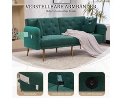 Luxe Hoek Slaapbank met Opbergruimte – Moderne L-Bank 221 x 76 x 75 cm – Corduroy Stof, Slaapfunctie, Inclusief Sierkussens, Comfortabele Zit en Rugsteun – Voor Woonkamer & Logeerkamer