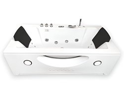 Luxe Hoek-Whirlpool - 180x90 cm - Hydro Massage - Vrijstaand - Novihome
