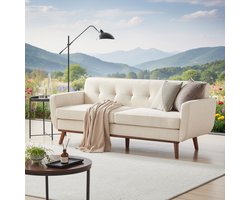 Luxe Hoekbank - Met Slaapfunctie - Beige - Arqam