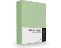 Luxe Hoeslaken - Lichtgroen - 140x200 cm - Jersey Stretch - Romanette