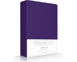 Luxe Hoeslaken - Paars - 140x200 cm - Katoen - Romanette