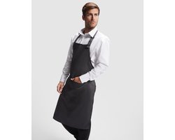 Luxe Horecaschort - Unisex Schort - Professioneel - Keukenschort - Barbecueschort - Kookschort - Halterschort - 70 x 90 cm - voorvak - verstelbaar - donkergrijs