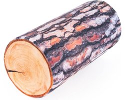 Luxe Houten Bank Kussen 40cm Boomstof Dieren Gevulde Dieren Speelgoed - Pijnboomstam