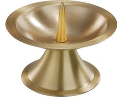 Luxe kaarsenhouder voor stompkaarsen - goud - metaal - voor kaarsen van 5-6 cm