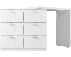 Luxe Kaptafel met veel opbergruimte - Make Up Tafel - Bureau - Wit - Voor Volwassenen, Tieners en Meisjes