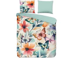 Luxe katoen dekbedovertrek Reed - lits-jumeaux (240x200/220) - hoogwaardig en fijn geweven - prachtige dessin