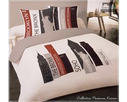 Luxe katoenen 2-Persoonsdekbedovertrek Building 240x220