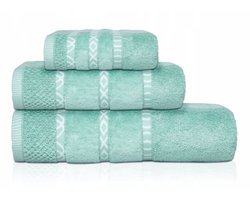 Luxe Katoenen Handdoek GINO Mintgroen 30x50cm - Zacht & Absorberend