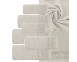 Luxe Katoenen Handdoekenset 6 Delig Beige 500g/m²