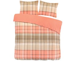 Luxe katoen/satijn dekbedovertrek Giel oranje -140x200/220 (eenpersoons) - subtiel glanzend - extra zacht en fijn - hoogwaardige kwaliteit - prachtige uitstraling