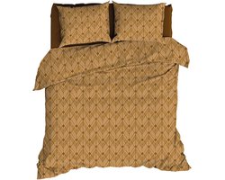 Luxe katoen/satijn dekbedovertrek Kaj - 200x200/220 (tweepersoons) - stijlvolle dessin - subtiel glanzend en heerlijk zacht - premium kwaliteit