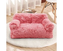 Luxe Kattenmand - Kattenbed - Kattensofa - Huisdier Bed Voor Kleine Middelgrote Honden Katten - Comfortabele Pluche - 55x38x18cm - Roze