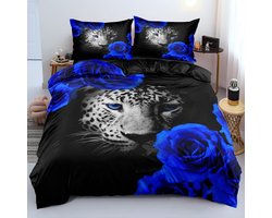 Luxe Kinderbeddengoed Set Luipaard & Rozen - 135x200 cm - Inclusief Kussensloop