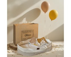 Luxe Kraamcadeau met Verschoonmand BOHO wit, Speenkoord, Houten bijtring, Mousseline doekjes & Meer │ Perfect Kraampakket │Babyshower │ Kraammand │ Verschoonmand │ Aankleedkussen │ Mozesmand inc. Waterafstotend Matras en 2x linnen matrashoes