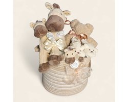 Luxe Kraamcadeaupakket in KidsDepot Mand – Voor de Kleine Paardenliefhebber