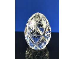 Luxe Kristallen Ei Ornament – Geslepen Design en Tijdloze Elegantie