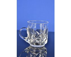 Luxe Kristallen Koffiekop / Theeglas – Transparant Kristalglas met Oor