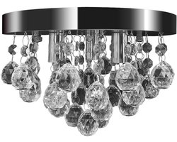 Luxe Kroonluchter Kristal en Chroom Plafondlamp