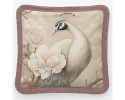 Luxe Kussensloop - kussenhoes - Sierkussenhoes - hoes voor sierkussens met Volants – 45x45 cm – Zwaan - Fluweelzacht, Kleurrijk & Stijlvol - De Groen Home