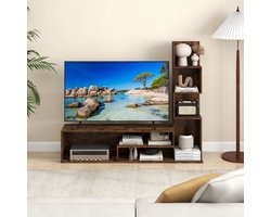 Luxe L-vormige Hoekbank - Met Slaapfunctie - Bruin - 110x40x50 cm - Arqam