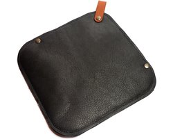Luxe leren pannenlappen-Pan-onderzetter-leder-leer-zwart