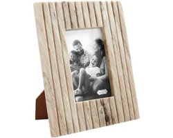 Luxe Marmeren Fotolijst 13x18 cm (5x7 inch) Beige Gestreept Staand