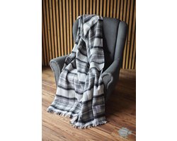 Luxe Merino Wol Beddengoed Deken 160 x 200 cm | Warm en Comfortabel Tartan Plaid
