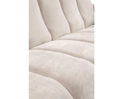 Luxe Moderne 3-Zits Bank met Extra Zachte Vulling en Metalen Poten – Comfortabele Woonkamer Bank, Vrijstaand Design, Crèmekleurig – 220 x 98 x 83 cm