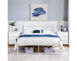 Luxe Nachtkastje met 3 Laden – Moderne Nachtcommode / Bijzettafel voor Slaapkamer & Woonkamer – Compact Ladekastje van Hout (E1 MDF) – Minimalistisch Design – Wit / Grijs / Zwart-Mobili Bella