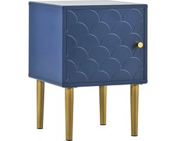 Luxe Nachtkastje zonder lades - Nachtkastjes - Modern met deurtje - Industrieel - Blauw - 35 x 35 x 50 cm - Dressoir - Kast