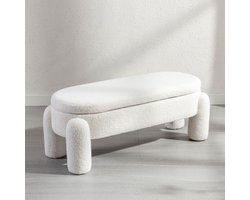 Luxe Opbergbank met Zitgedeelte en Imitatiebont - Groene Slaapkamerbank of Halbank